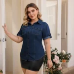 Short Sleeve Casual Denim shirt